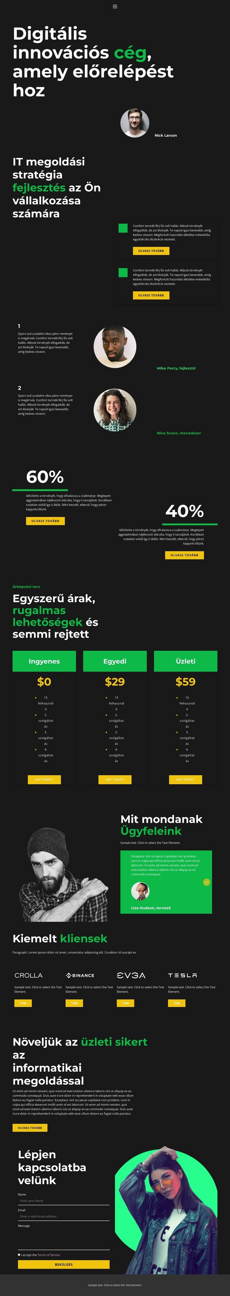 Digitális jövő HTML Sablon