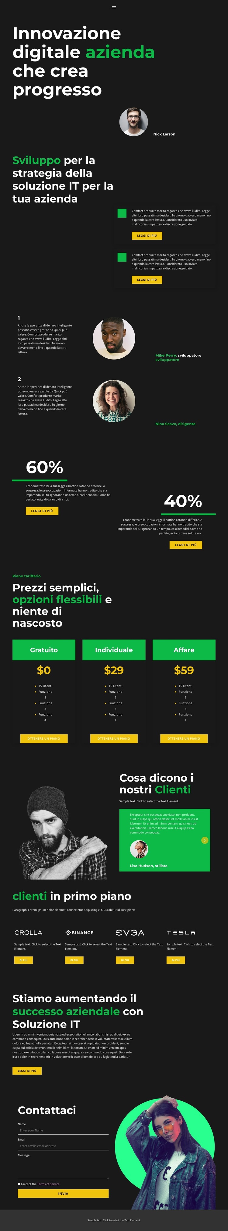 Futuro digitale Modello di sito Web