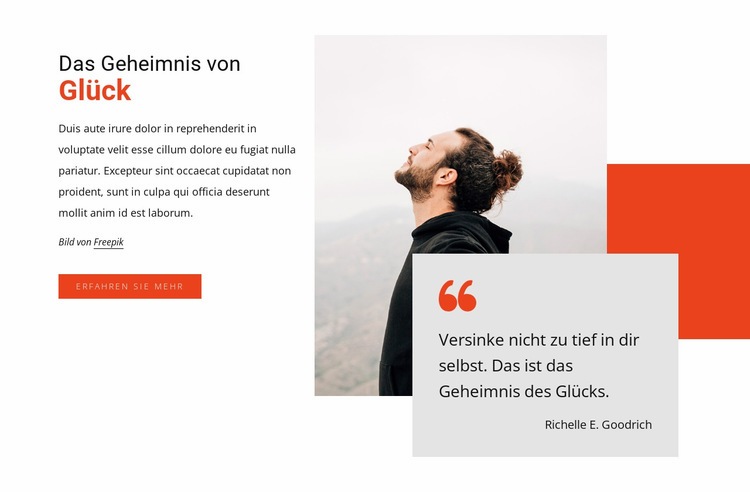 Das Geheimnis des Glücks Website Builder-Vorlagen