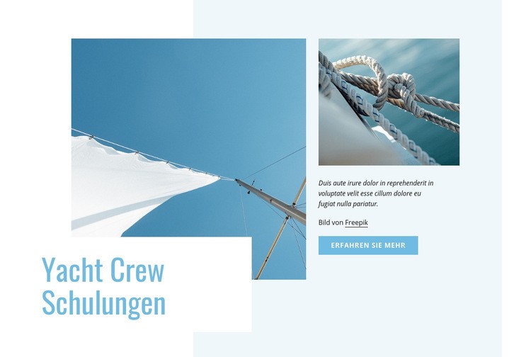 Schulungen für Yachtcrews Website design