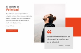 Página De Inicio Del Producto Para El Secreto De La Felicidad