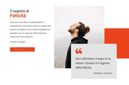 Sito HTML Per Il Segreto Della Felicità
