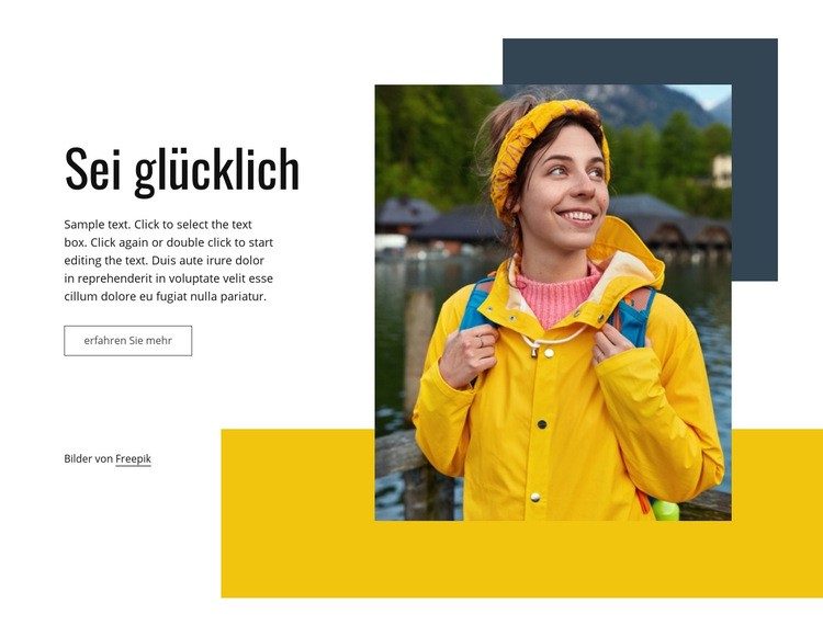 Reisen macht uns glücklich Landing Page