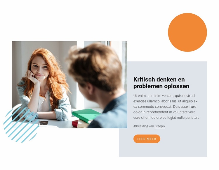 Kritisch denken Website Builder-sjablonen