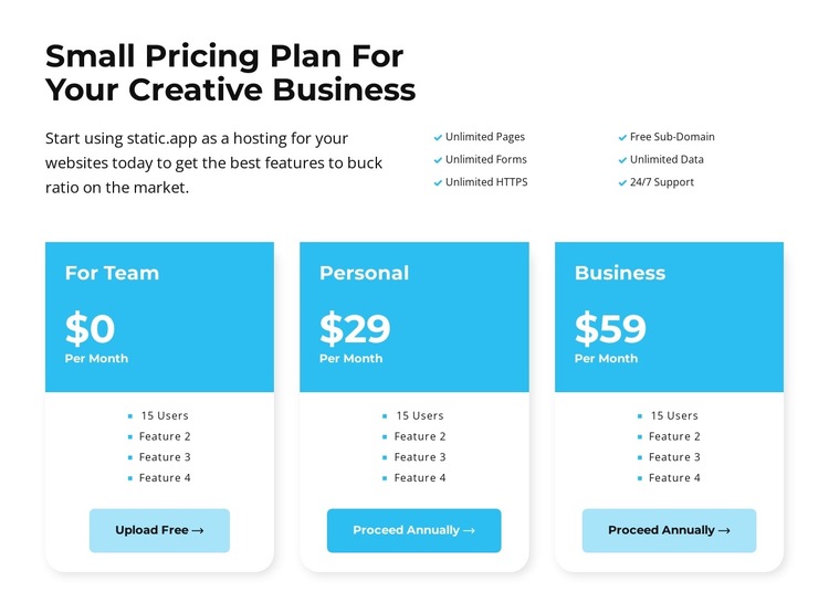 This means pricing HTML5 Template