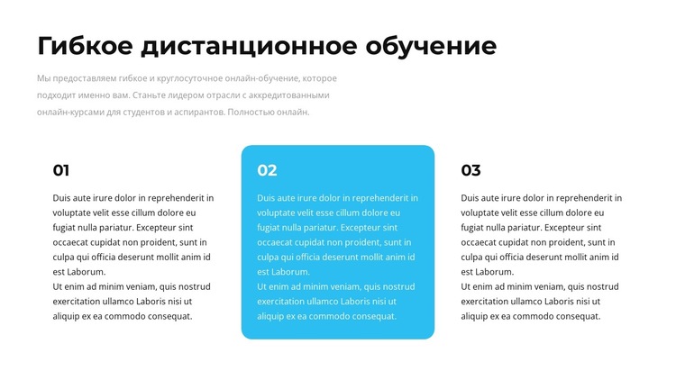 Ваша основная работа Шаблон веб-сайта