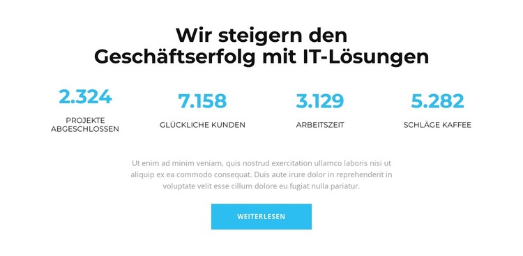 Das bedeutet Erfolg HTML-Vorlage