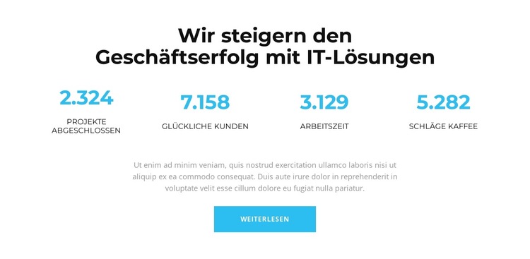 Das bedeutet Erfolg Website-Vorlage