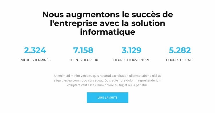 Cela signifie succès Créateur de site Web HTML