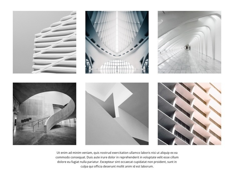 Gallery with architecture design Homepage Design