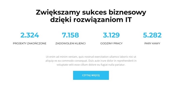 To oznacza sukces Makieta strony internetowej