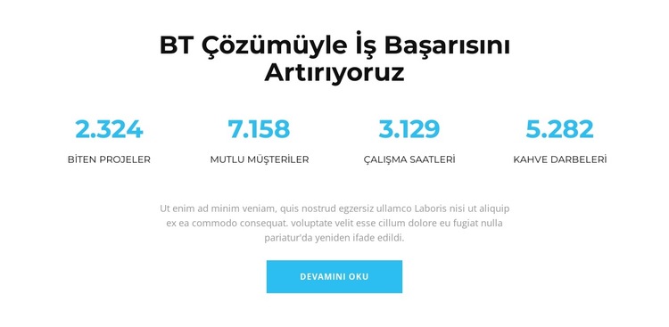 Bu başarı demektir Web Sitesi Şablonu