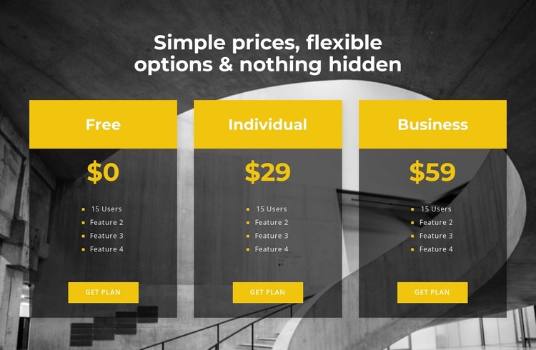 Choose your personal pricing CSS Template