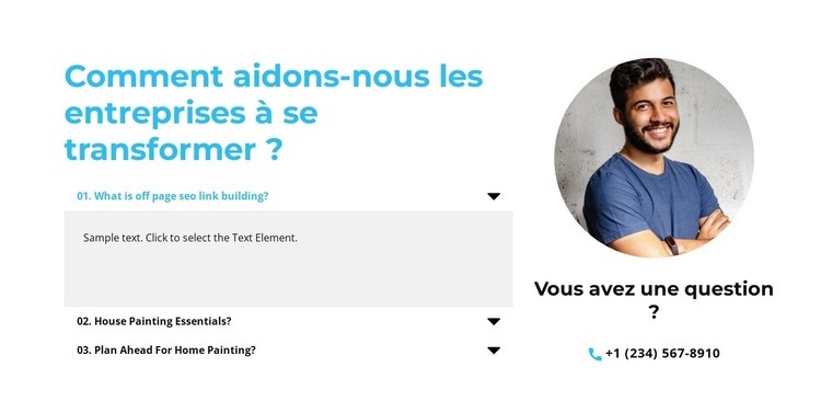 Questions à tout moment Modèles de constructeur de sites Web