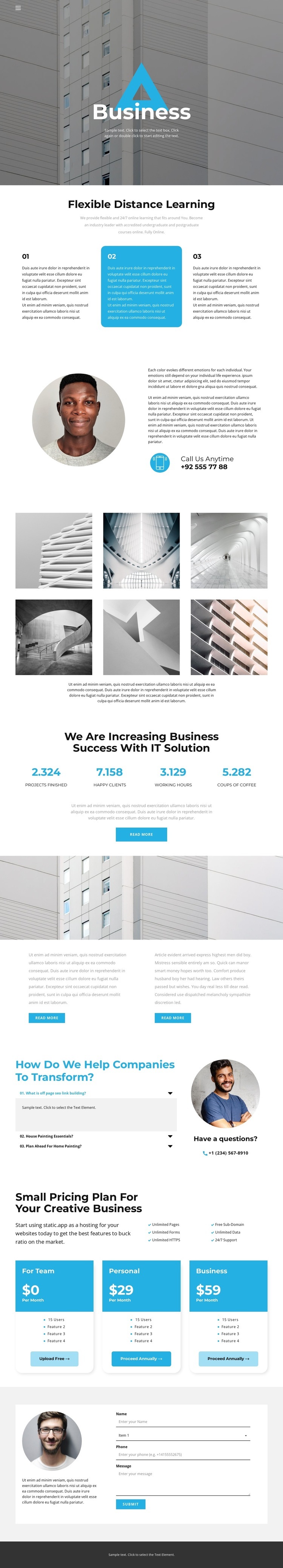 Need a Business Idea Homepage Design