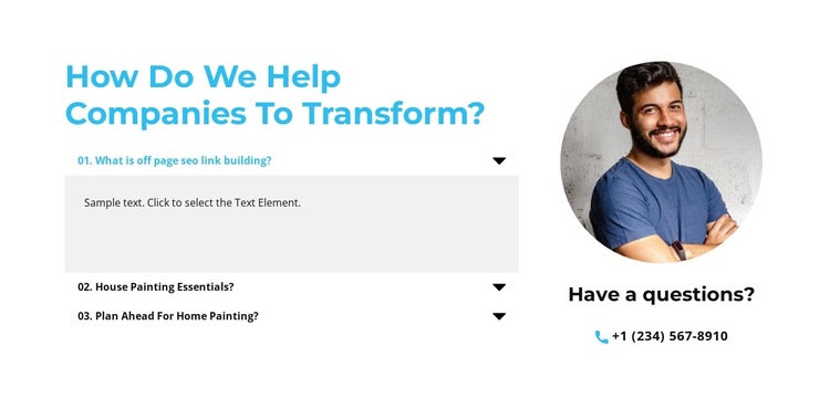 Questions anytime HTML5 Template