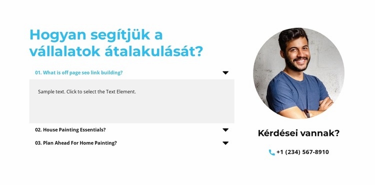 Kérdések bármikor HTML Sablon