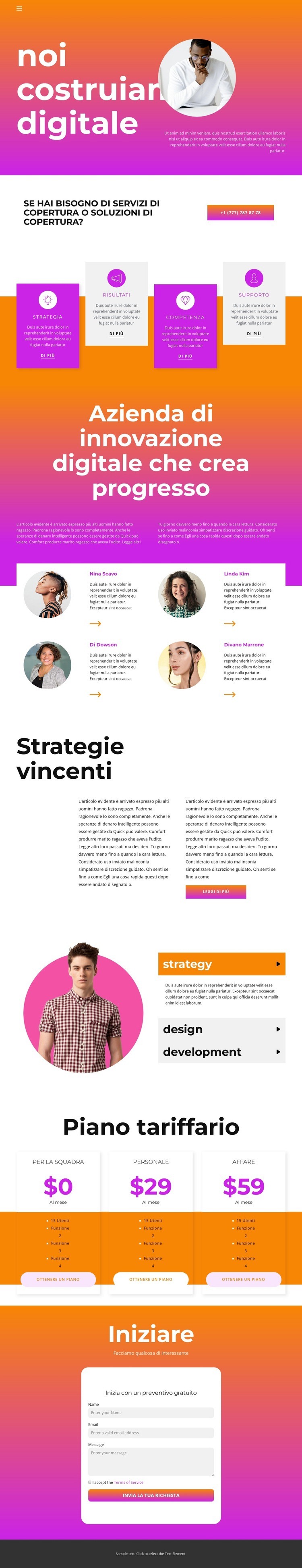 Solo energia Modelli di Website Builder