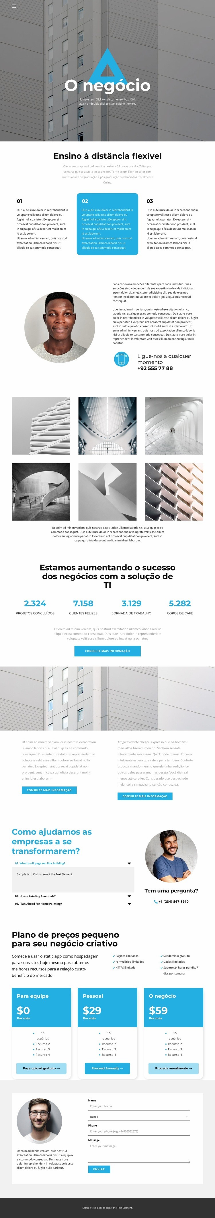 Precisa de uma ideia de negócio Maquete do site