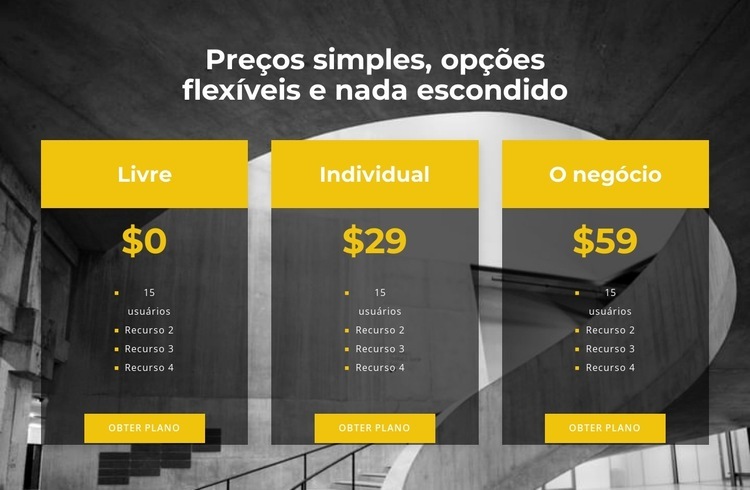 Escolha seu preço pessoal Modelo HTML5