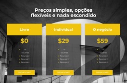 Escolha Seu Preço Pessoal - Modelo Joomla Gratuito