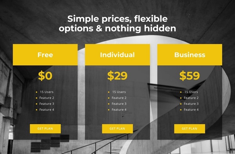 Choose your personal pricing Squarespace Template Alternative