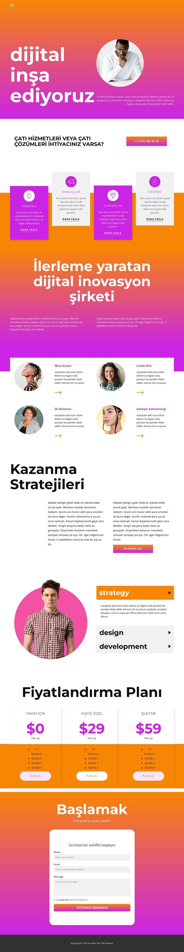 sadece enerji Web Sitesi Mockup'ı