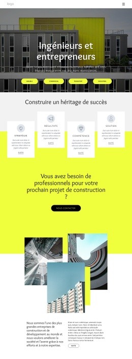 Ingénieurs Et Entrepreneurs - Meilleur Modèle HTML5