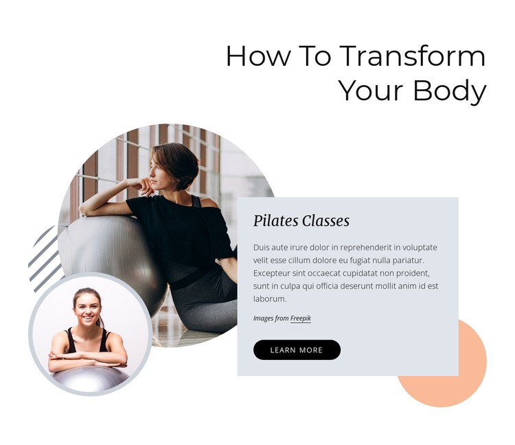 How to transform your body CSS Template