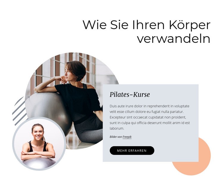 Wie Sie Ihren Körper verwandeln HTML5-Vorlage