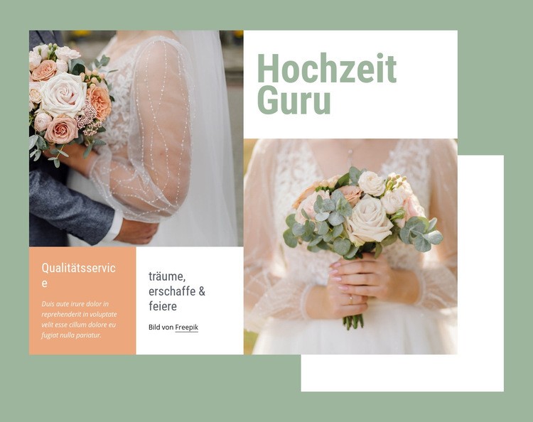 Hochzeitsguru Website Builder-Vorlagen