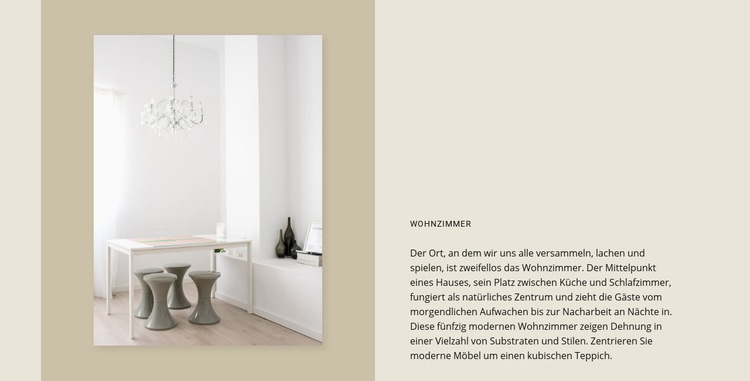 Exklusive Möbel Website-Modell