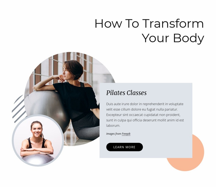 How to transform your body Elementor Template Alternative