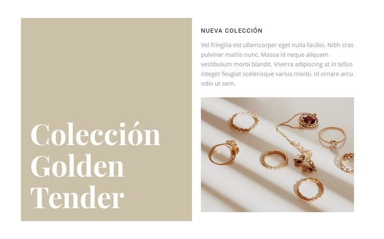 Una colección de exquisitas joyas Creador de sitios web HTML