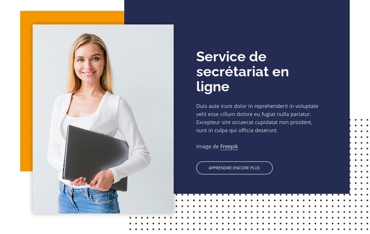 Service de secrétariat Conception de site Web