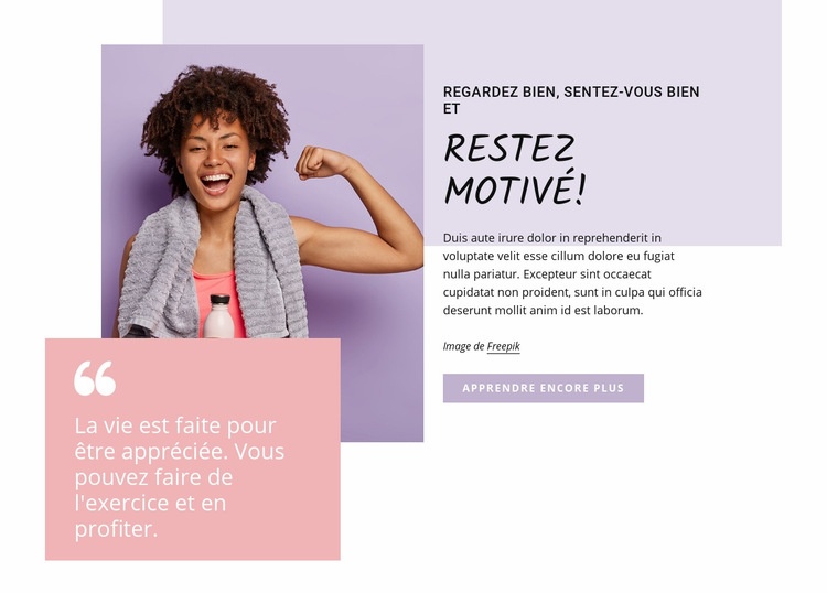 Restez motivé Modèles de constructeur de sites Web