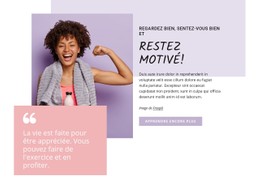 Restez Motivé Modèle De Mise En Page CSS