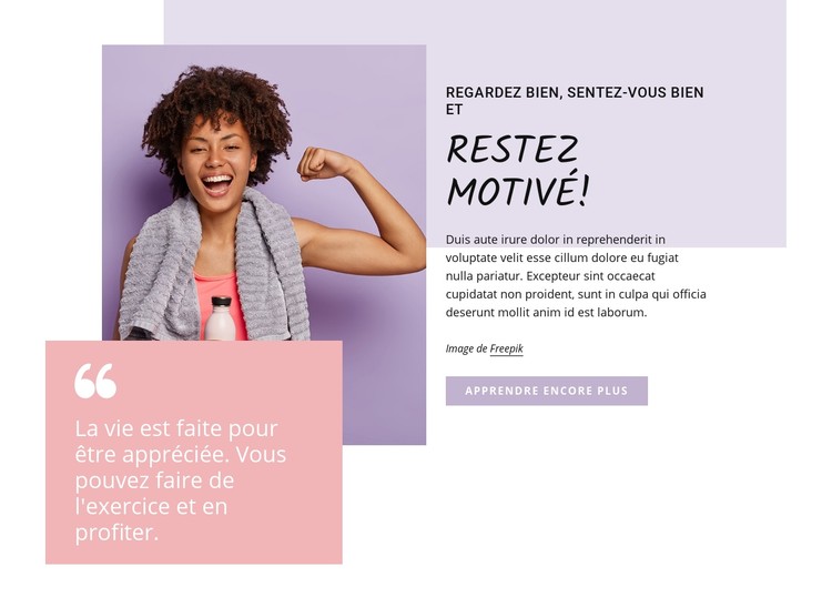 Restez motivé Modèle CSS