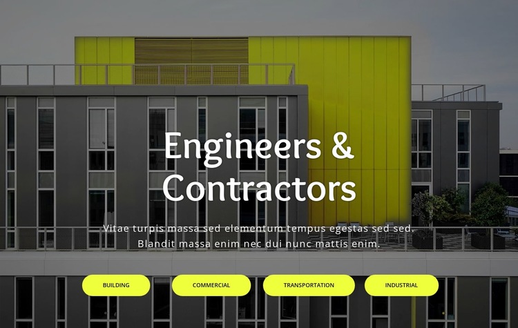 Structural engineering HTML5 Template