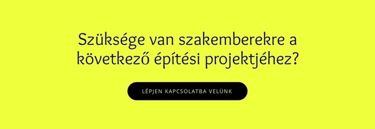 Építési projektek az Ön számára Weboldal sablon