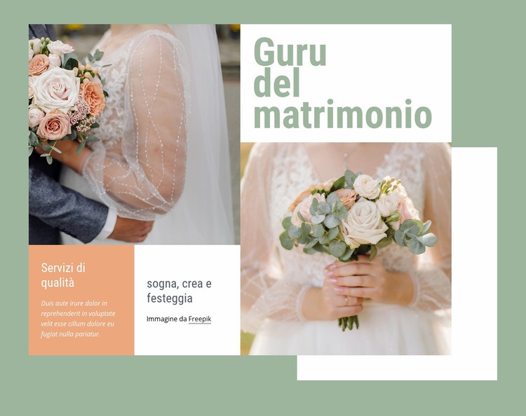 Guru del matrimonio Modelli di Website Builder