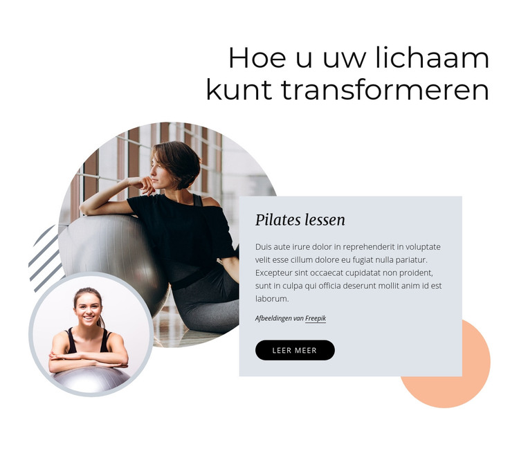 Hoe u uw lichaam kunt transformeren HTML-sjabloon