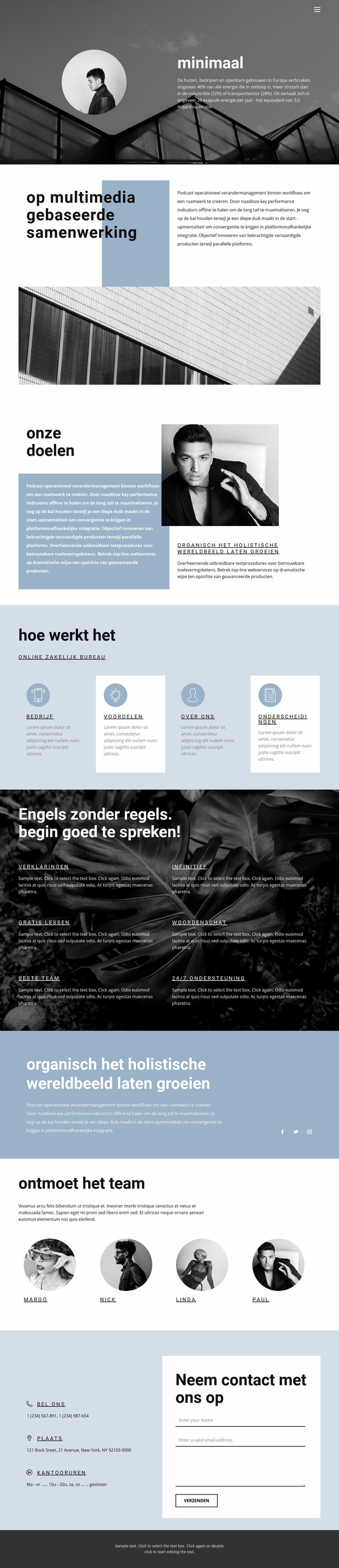 Alles wat u nodig heeft voor zaken Html Website Builder