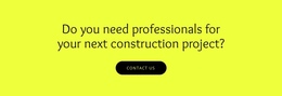 Construction Projects For Your One Page Template