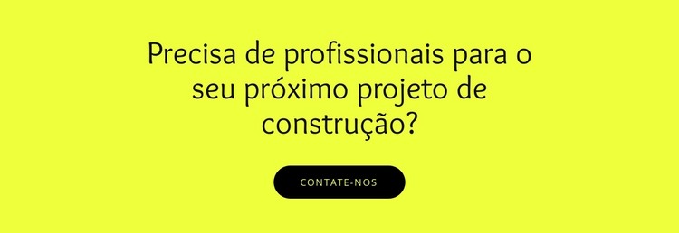 Projetos de construção para o seu Modelo HTML