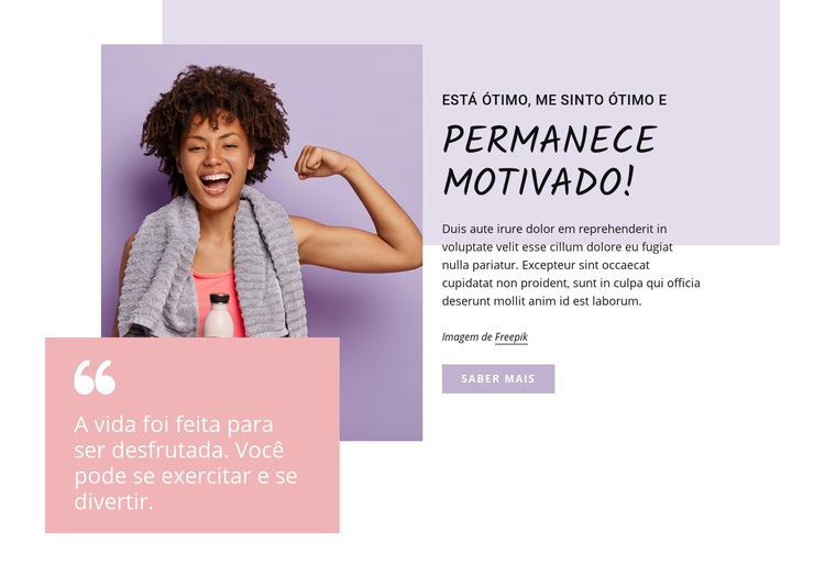 Permanece motivado Modelo de site