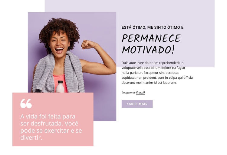 Permanece motivado Modelo de uma página