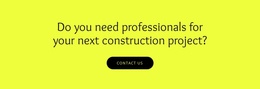 Website Layout For Construction Projects For Your