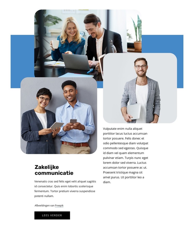 Zakelijke communicatie HTML-sjabloon