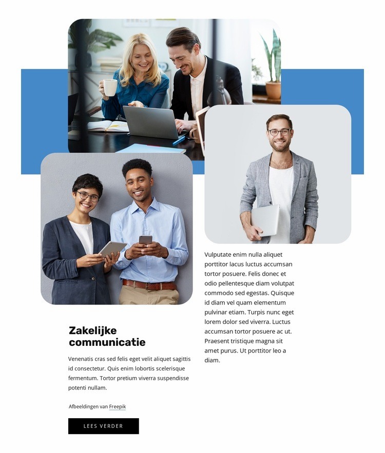 Zakelijke communicatie HTML5-sjabloon